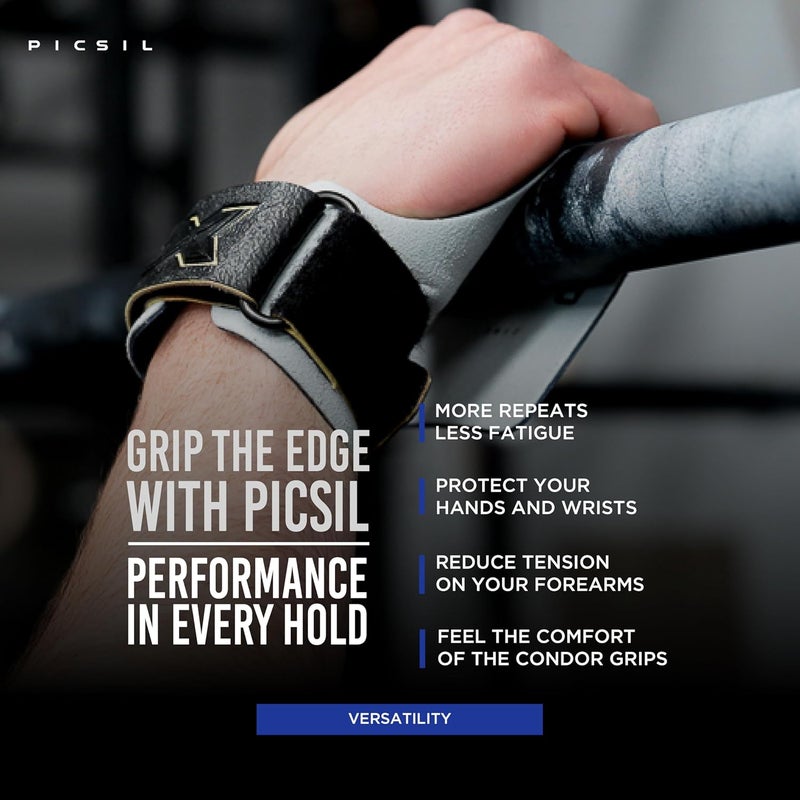 PICSIL - Condor Grips | Premium Hand Protection | Ideal for Cross Training, Gym & Calisthenics | Magnesium Enhanced Grip | Designed for Athletes of All Levels - Image 2
